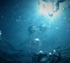 Lufblasen unter Wasser