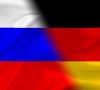 Russland- und Deutschlandflagge