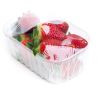 Erdbeeren in Folie verpackt