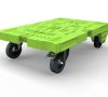 Grüner Transportroller aus Kunststoff
