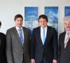 Die neue Geschäftsführung, bestehend aus Prof. Dr. Martin Sellen, Dr. Thomas Wisspeintner und Dr. Alexander Wisspeintner (v.l.), neben Johann Salzberger (r.), der aus der Geschäftsführung ausscheidet.